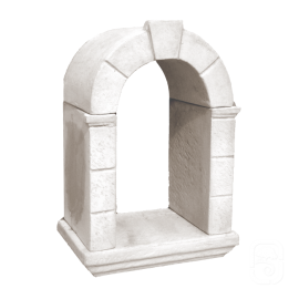 Niche en pierre à encastrer ton blanc