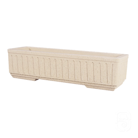 Jardinière 588 marbre blanc cannelée