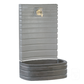 Bac anthracite pour fontaine murale 630