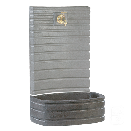 Bac anthracite pour fontaine murale 630