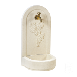 Fontaine Murale 600 Raisin béton blanc