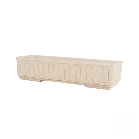 Jardinière 688 marbre blanc cannelée - 100cm