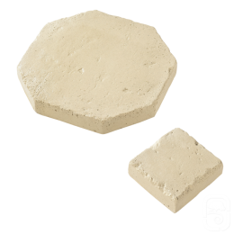 Dallage Tomette et cabochon ton pierre