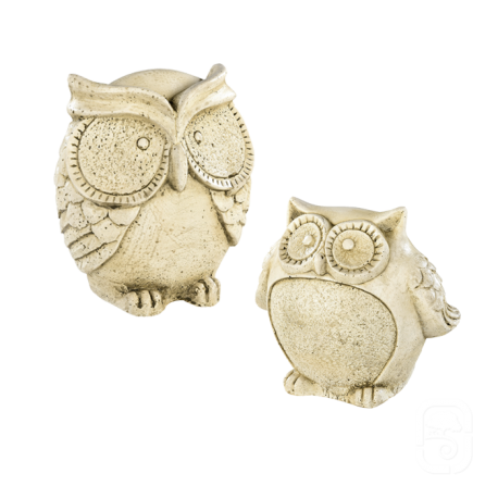Duo Chouette ton pierre vieillie
