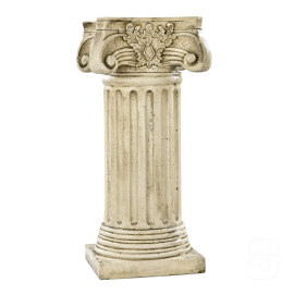 Colonne corinthienne ton pierre vieillie