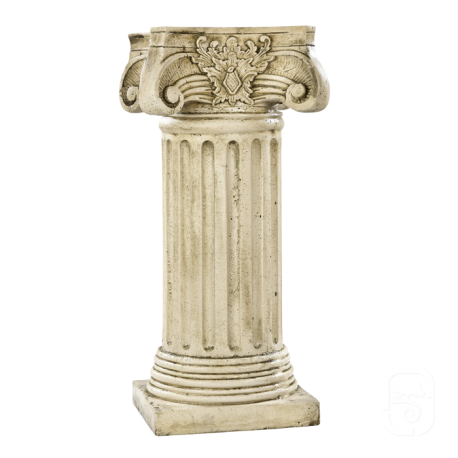 Colonne corinthienne ton pierre vieillie Colonne corinthienne ton pierre vieillie