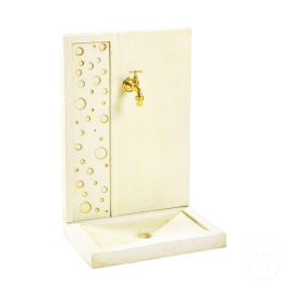 Fontaine murale Bulle ton pierre - H 70cm