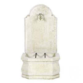 Fontaine murale fronton lisse ancienne - H 111cm