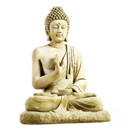 Grand Bouddha Assis en Pierre