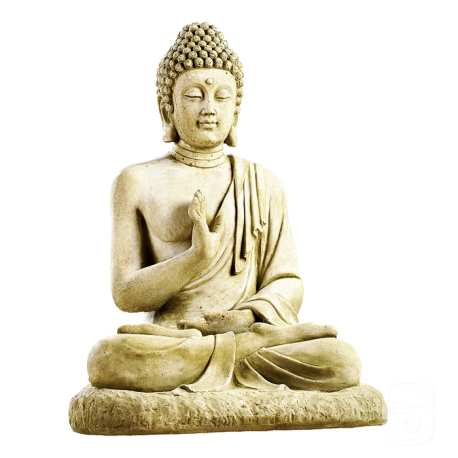 Grand Bouddha Assis en Pierre