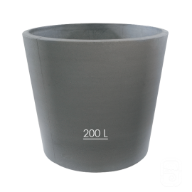 Pot XL 277 béton pressé anthracite - 200L