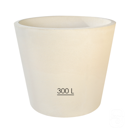 Pot XXL 278 béton pressé blanc - 300L