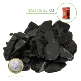Paillettes ardoise noire 10/50 - sac 25 Kg