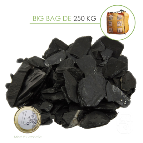 Paillettes ardoise noire 10/50 - Big bag 250 Kg Paillettes ardoise noire 10/50 - Big bag 250 Kg