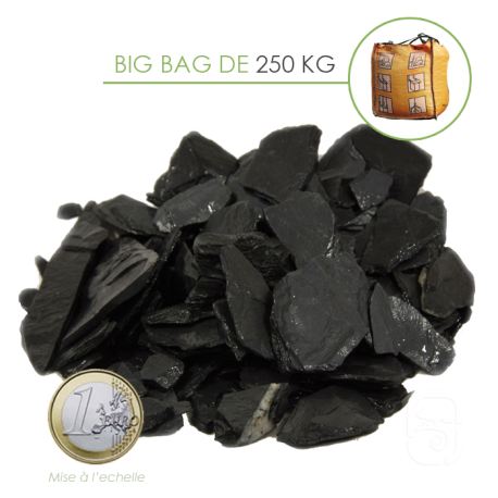 Paillettes ardoise noire 10/50 - Big bag 250 Kg