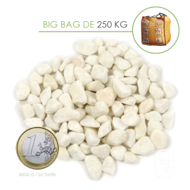 Gravier Marbre Blanc Pur Carrare 8/12 - big bag 250 Kg