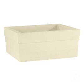 Jardinière Azalée béton pressé blanc - 80cm