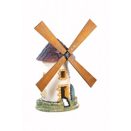 Moulin à roue en pierre vieilli - H 54 cm