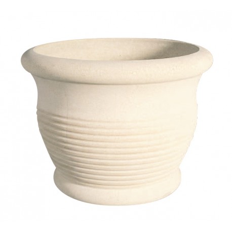 Pot rond 244 marbre blanc - Ø 55cm