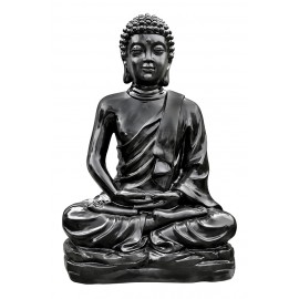 Statue Bouddha Kadampa ton ciré noir- H 96 cm
