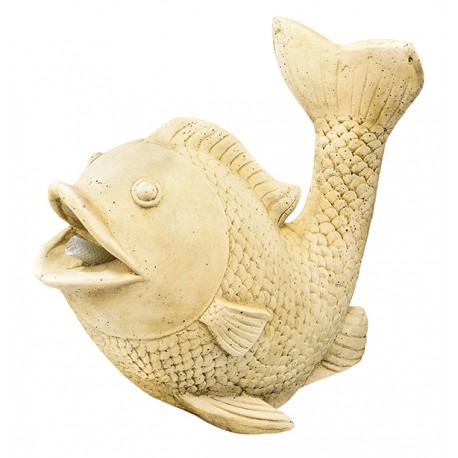 POISSON CLOWN JET D'EAU TON VIEILLI CIRE