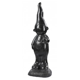 Lutin garçon petit modèle ciré noir- H 54 cm