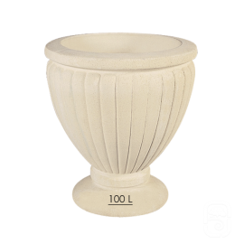 Grand pot 192 marbre blanc - Ø 73cm