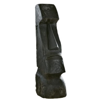 Statue Moaï 180 cm ciré noir