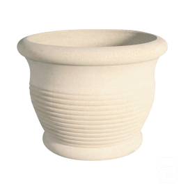 Pot rond 245 marbre blanc - Ø 63cm