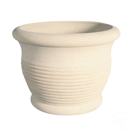 Pot rond 245 marbre blanc - Ø 63cm