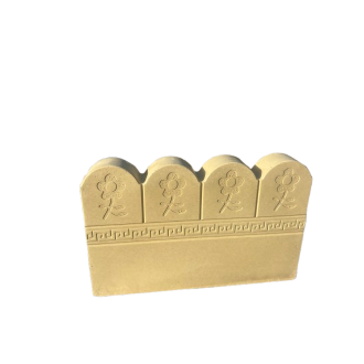 Bordure fleurs ton pierre