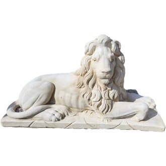 Lion couché regardant à droite