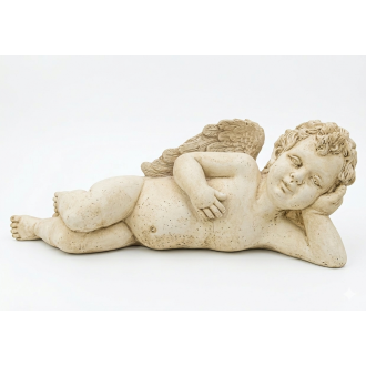 Ange couché 60 cm ton vieilli