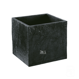 Bac carré Quiberon MM Ardoise  - 38cm