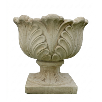 Vase feuille ton vieilli