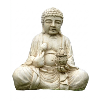 Bouddha assis 16 cm ton vieilli