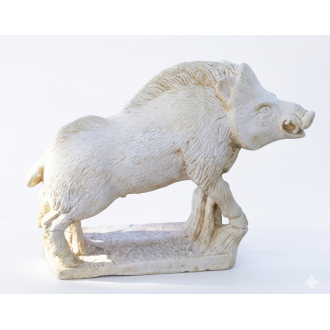Sanglier hauteur 40 cm ton vieilli