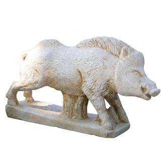 Sanglier hauteur 35 cm ton vieilli