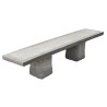 Grand banc 200 cm ton gris vieilli