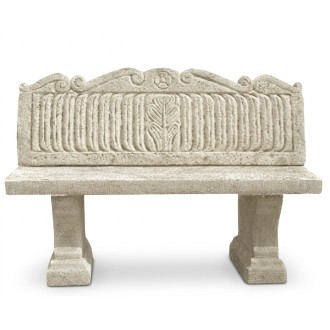 Banc renaissance décoré ton vieilli