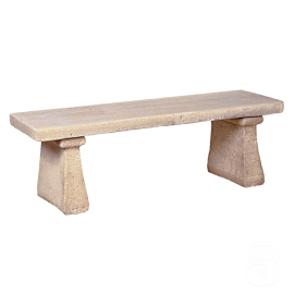 Banc droit simple ancien - 123cm