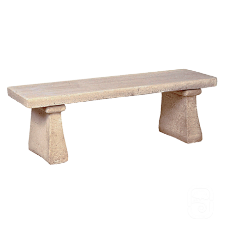 Banc droit simple ancien - 123cm