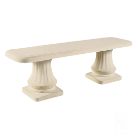 Banc droit blanc - 140cm