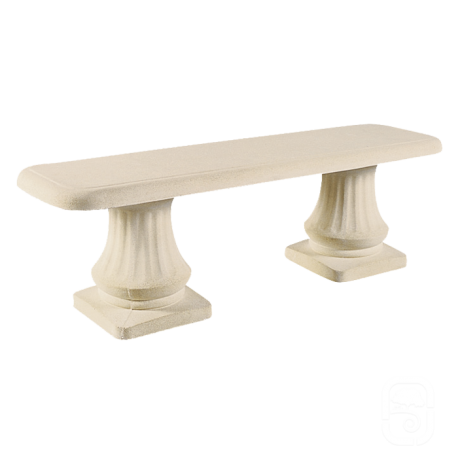 Banc droit blanc - 140cm