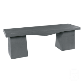 Banc droit en béton anthracite - 138cm