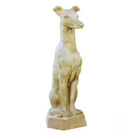 Chien Lévrier en pierre - H 95cm