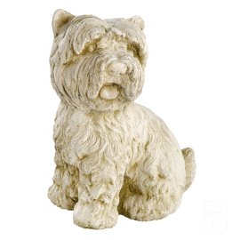 Chien Westie en pierre - H 26cm
