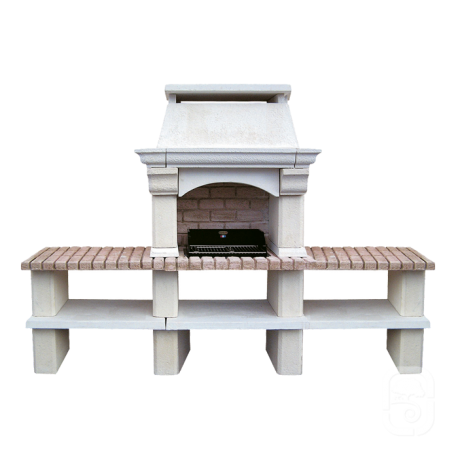 Barbecue en pierre Mons + 2 tables