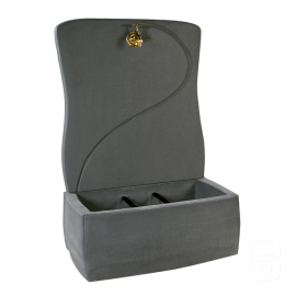 Fontaine murale 800 béton anthracite - H110 cm