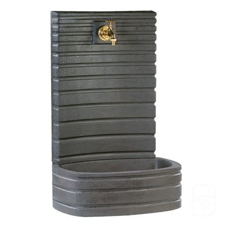 Fontaine murale 630 béton anthracite - H 91cm